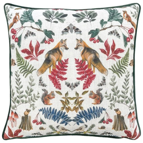 Front - Evans Lichfield Mirrored Fox Throw Pillow Cover