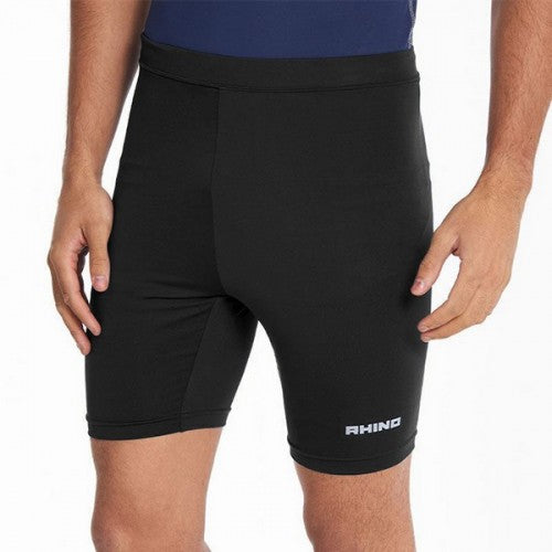 Black - Back - Rhino Mens Sports Base Layer Shorts