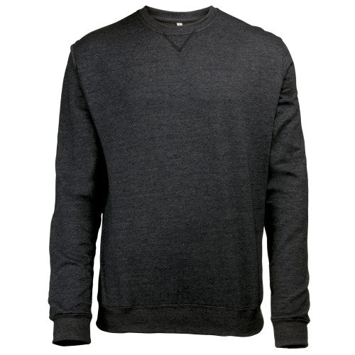 Front - Awdis Mens Heather Lightweight Crew Neck Sweatshirt