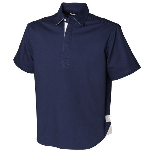 Front - Front Row Mens Short Sleeve Plain Drill Shirt