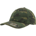 Front - Flexfit Garment Washed Camo Baseball Cap