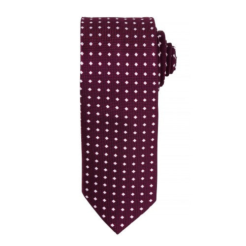Front - Premier Mens Square Pattern Formal Work Tie
