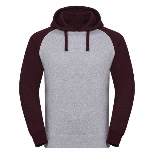 Front - Russel Mens Authentic Hooded Baseball Sweatshirt