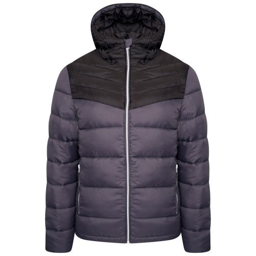 Front - Dare 2B Mens Hot Shot Baffled Hooded Padded Jacket