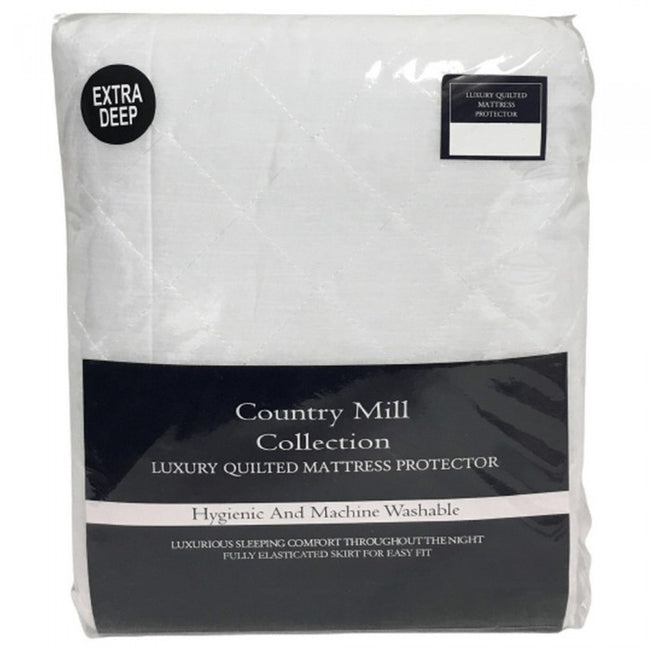Front - Country Mill Quilted Mattress Protector