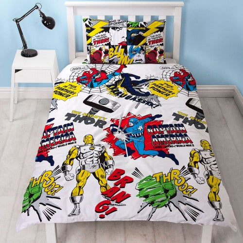 Front - Marvel Comics Scribble Rotary Duvet Cover Set