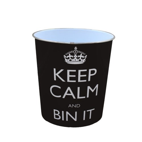 Front - JVL Keep Calm waste Bin (Pack of 2)