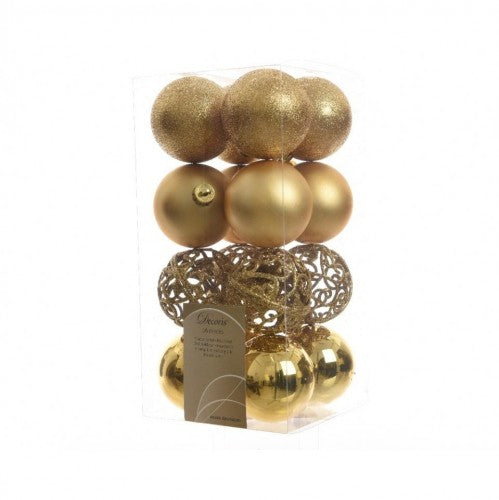 Front - Kaemingk Shatterproof Baubles (Pack of 16)