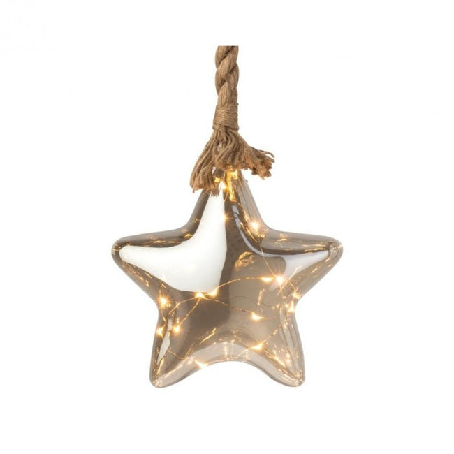 Front - Lumineo Rope Star Bauble