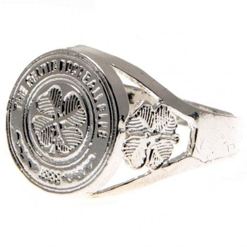 Front - Celtic FC Silver Plated Crest Ring