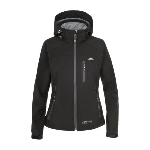 Front - Trespass Womens/Ladies Bella Hooded Windproof Softshell Jacket