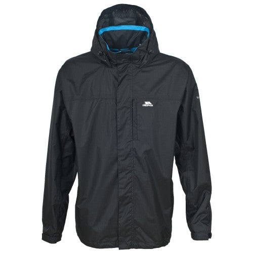 Front - Trespass Mens Fraser Hooded Full Zip Waterproof Coat/Jacket
