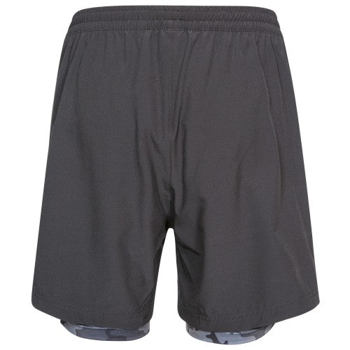 Front - Trespass Mens Patterson Active Shorts