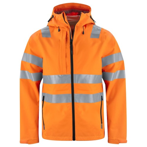 Front - Projob Mens Reflective Waterproof Jacket