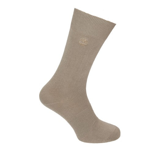 Front - Timberland Mens Cotton Flat Knit Long Socks