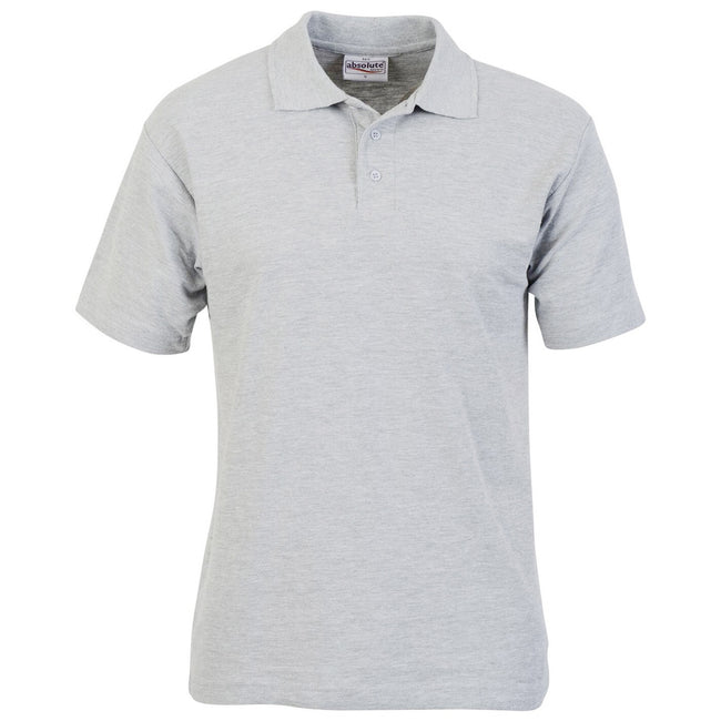 Sport Gray - Front - Absolute Apparel Mens Pioneer Polo