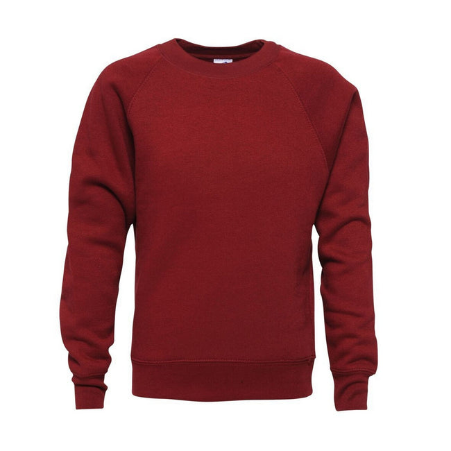 Burgundy - Front - Absolute Apparel  Childrens-Kids Sterling Sweat
