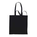 Black - Front - Absolute Apparel Cotton Shopper Bag