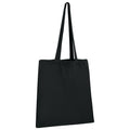 Black - Side - Absolute Apparel Cotton Shopper Bag