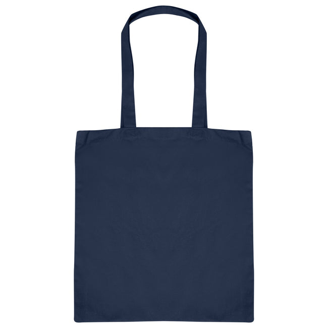 Navy - Front - Absolute Apparel Cotton Shopper Bag