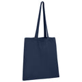 Navy - Back - Absolute Apparel Cotton Shopper Bag