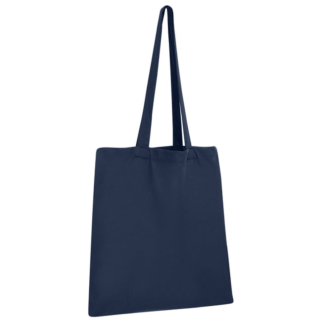 Navy - Back - Absolute Apparel Cotton Shopper Bag