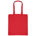 Red - Front - Absolute Apparel Cotton Shopper Bag