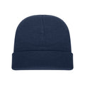 Navy - Side - Absolute Apparel Knitted Turn Up Ski Hat