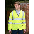 Saturn Yellow - Back - Absolute Apparel Mens Hi Viz Coatlet