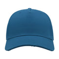 Blue - Side - Atlantis Cargo Weathered Visor 5 Panel Cap
