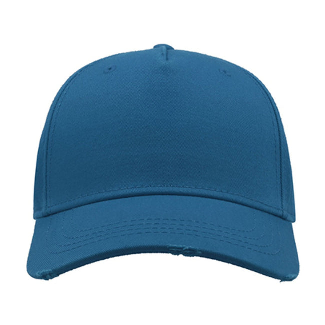 Blue - Side - Atlantis Cargo Weathered Visor 5 Panel Cap