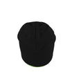 Black-Safety Green - Side - Atlantis Extreme Reversible Jersey Slouch Beanie
