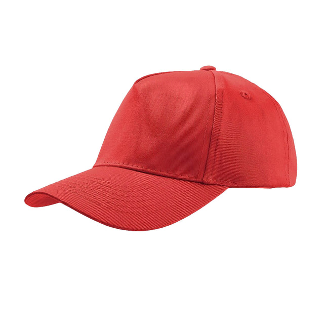 Red - Front - Atlantis Childrens-Kids Start 5 Cap 5 Panel