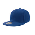 Royal - Front - Atlantis Children-Kids Flat Visor 6 Panel Snap Back Cap