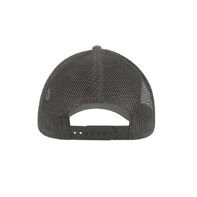 Dark Gray - Back - Atlantis Rapper Jersey Mid Visor Trucker Cap