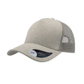 Light Gray - Front - Atlantis Rapper Jersey Mid Visor Trucker Cap