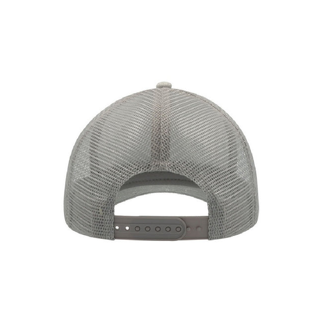 Light Gray - Back - Atlantis Rapper Jersey Mid Visor Trucker Cap
