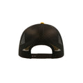 Mustard Yellow-Black - Back - Atlantis Rapper Cotton 5 Panel Trucker Cap