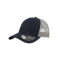Navy-Gray - Front - Atlantis Rapper Cotton 5 Panel Trucker Cap