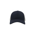 Navy-Gray - Side - Atlantis Rapper Cotton 5 Panel Trucker Cap