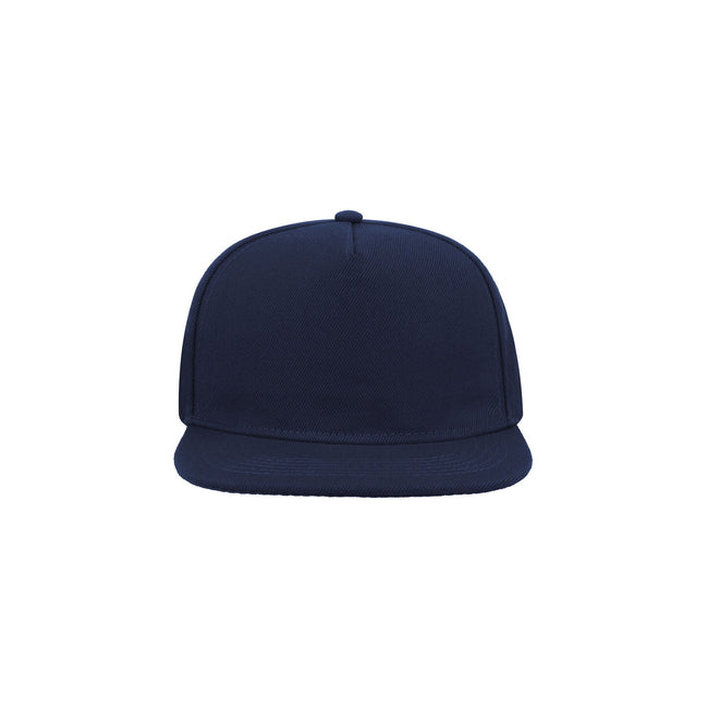 Navy - Side - Atlantis Flat Visor 5 Panel Cap