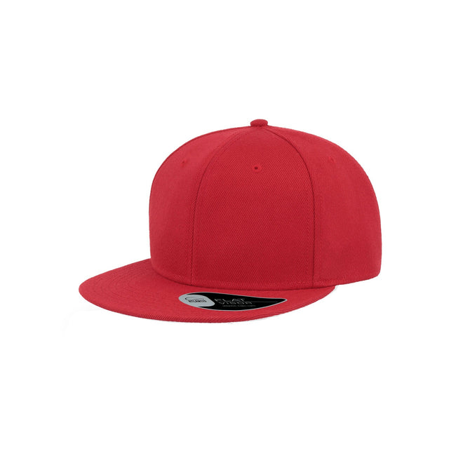Red - Front - Atlantis Flat Visor 5 Panel Cap