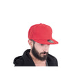 Red - Back - Atlantis Flat Visor 5 Panel Cap