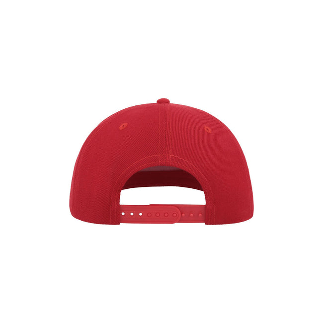 Red - Lifestyle - Atlantis Flat Visor 5 Panel Cap