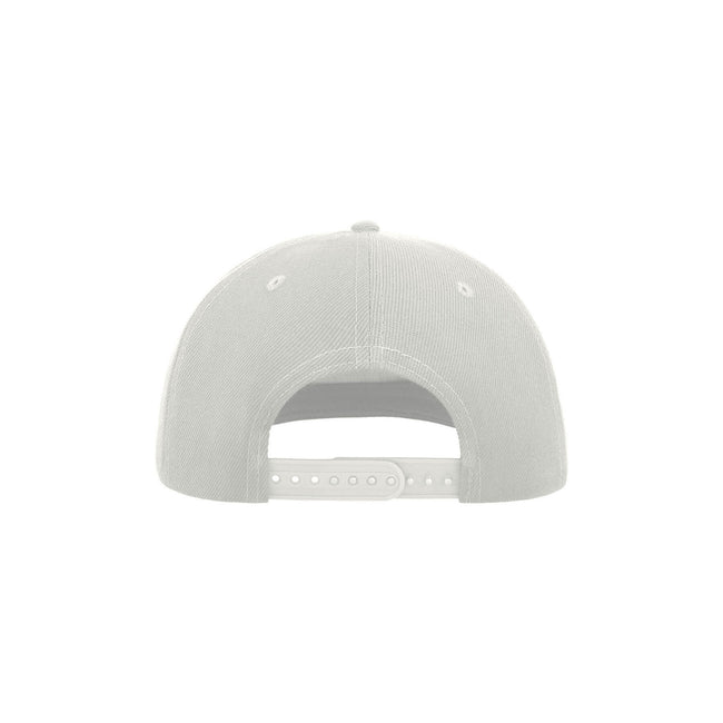 White - Back - Atlantis Flat Visor 5 Panel Cap