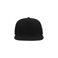 Black - Side - Atlantis Flat Visor 5 Panel Cap