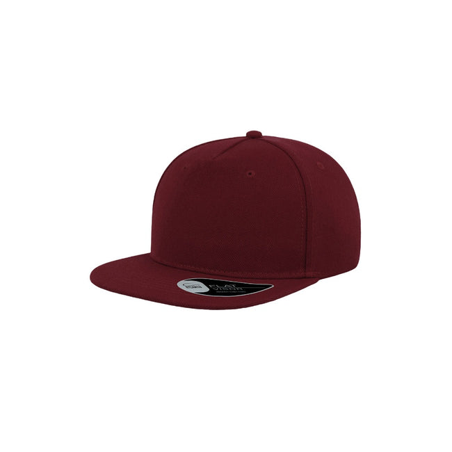 Burgundy - Front - Atlantis Flat Visor 5 Panel Cap