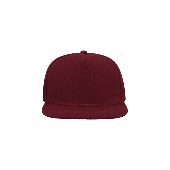 Burgundy - Side - Atlantis Flat Visor 5 Panel Cap