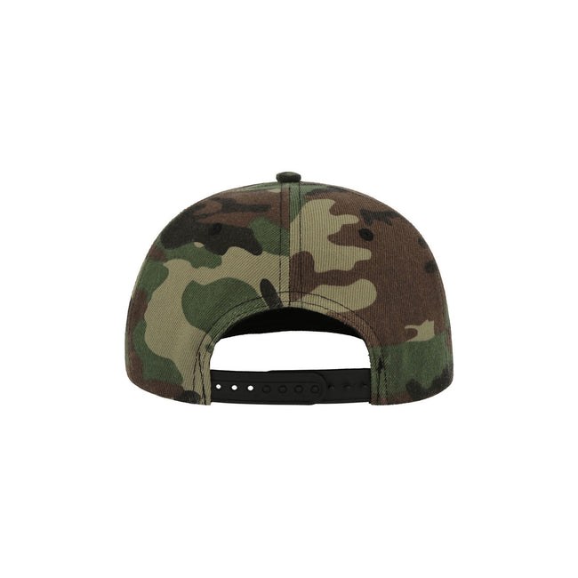 Camo Green - Back - Atlantis Flat Visor 5 Panel Cap