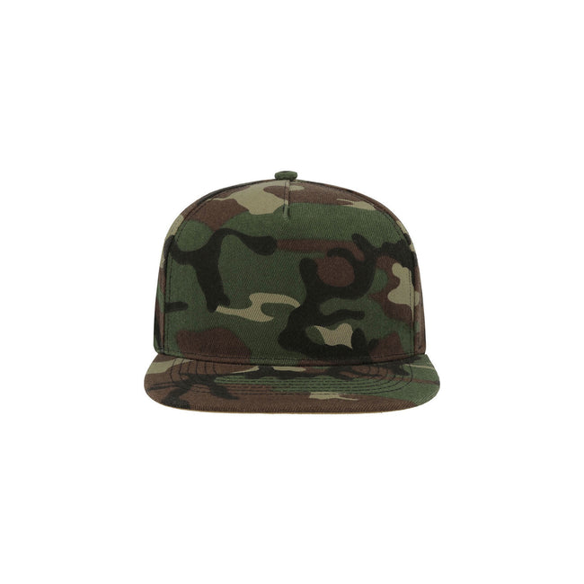 Camo Green - Side - Atlantis Flat Visor 5 Panel Cap